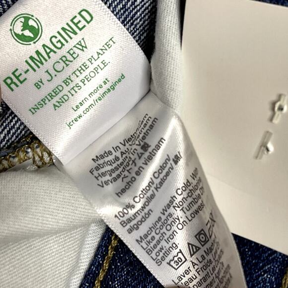 NWT Plus Size J Crew High-Rise Superwide-Leg 100% Cotton Blue Wash Jeans Size 36 - Picture 11 of 11